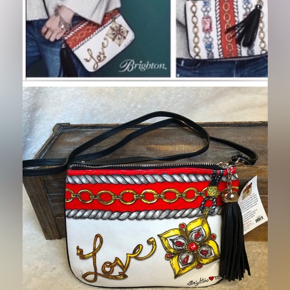 NEW Brighton Love Glitter & Glow Pouch Canvas printed Cross Body  Bag - Picture 2 of 16